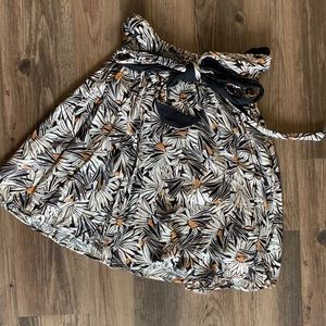 Free People floral tie mini skirt